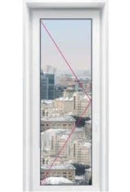 Пластиковая дверь с полным остеклением без перегородки - фото - 4