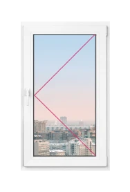 Одностворчатое окно Rehau Blitz 500x800 - фото - 1